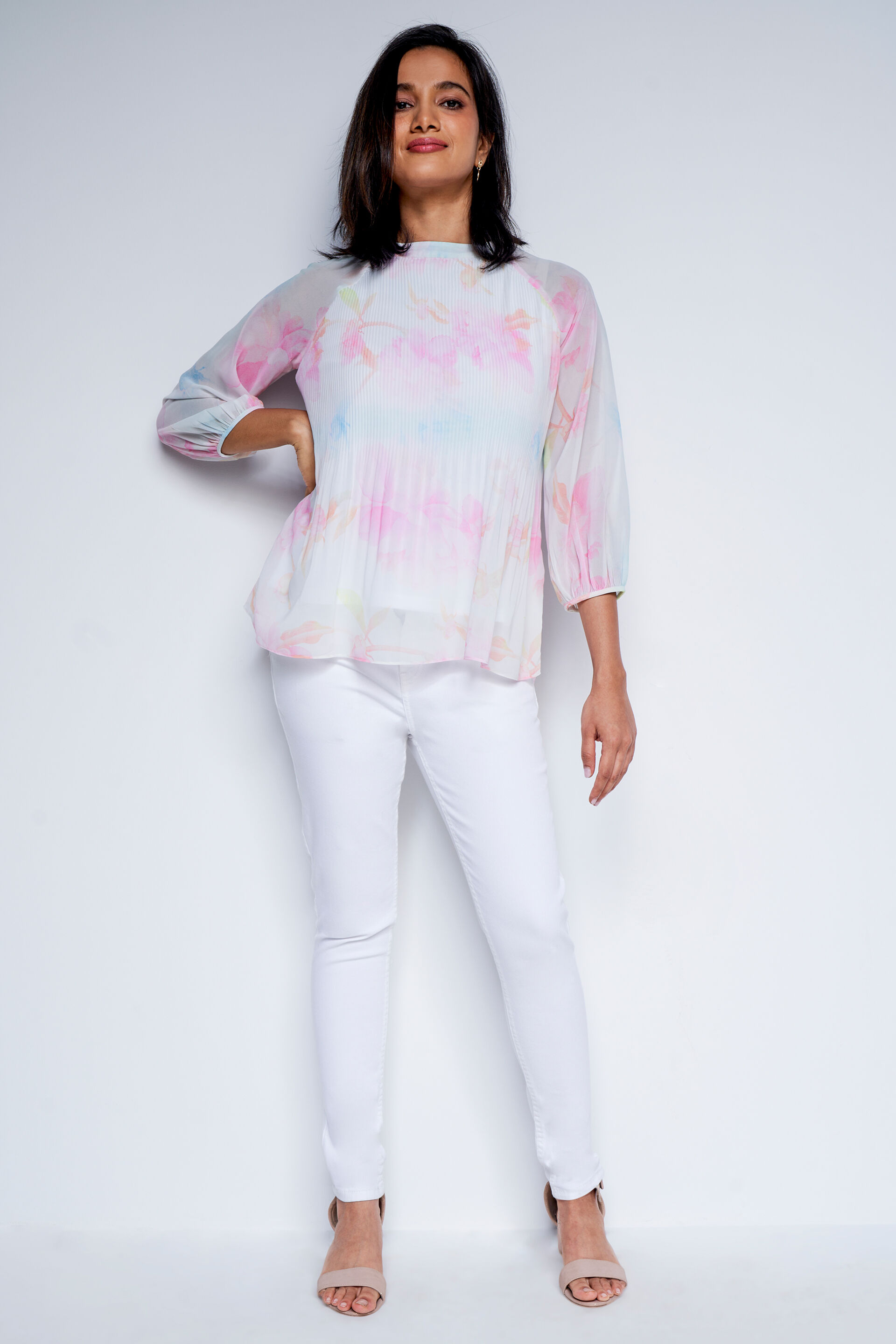 Everyday Multi Floral Top, Multi Color, image 2